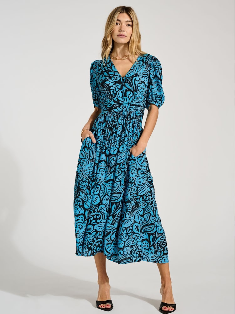Baukjen Kleid „Holly“ mit Lenzing™ Ecovero™, Blau - Bild 2 von 3