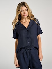 Baukjen Blue Ethel 100% Linen Shirt - Image 1 of 4