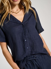 Baukjen Blue Ethel 100% Linen Shirt - Image 2 of 4