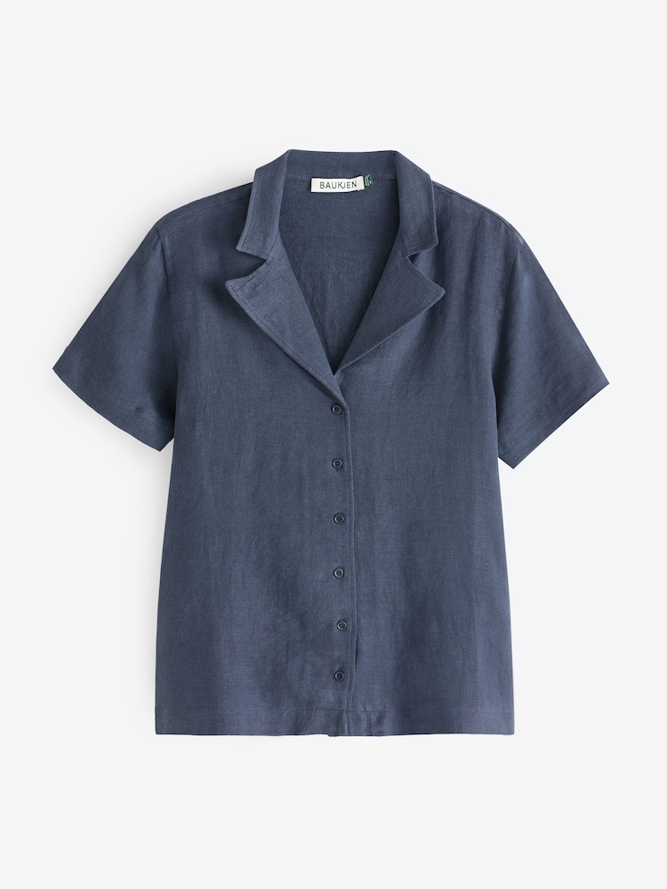 Baukjen Blue Ethel 100% Linen Shirt - Image 4 of 4