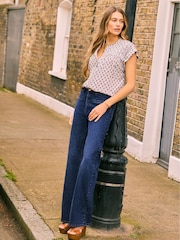 Baukjen Blue Pocket Wide Leg Jeans - Image 1 of 2