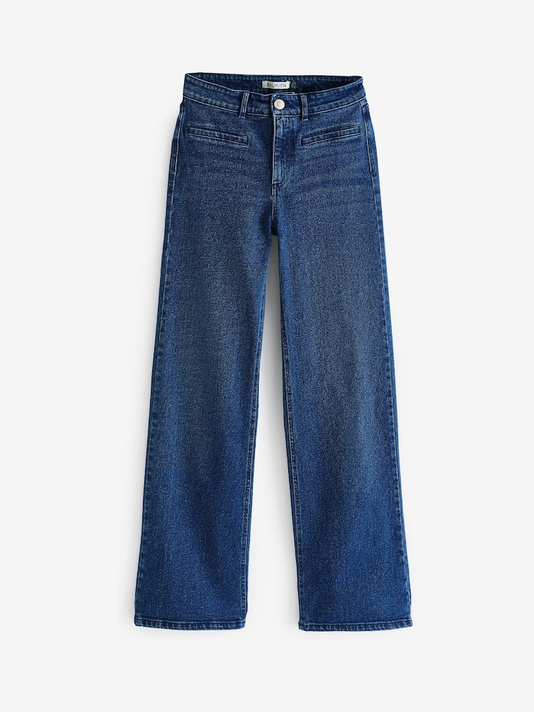 Baukjen Blue Pocket Wide Leg Jeans - Image 2 of 2