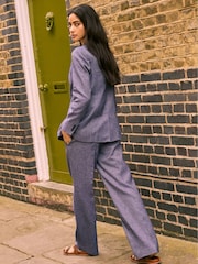 Baukjen Blue Giselle 100% Linen Trousers - Image 1 of 3