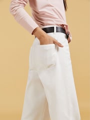 Baukjen Organic Pocket Wide Leg White Jeans - Image 2 of 10