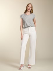 Baukjen Organic Pocket Wide Leg White Jeans - Image 3 of 10