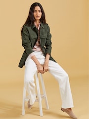 Baukjen Organic Pocket Wide Leg White Jeans - Image 6 of 10