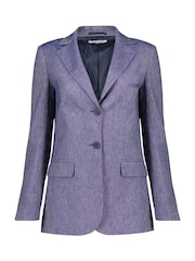 Baukjen Blue Stina 100% Linen Blazer - Image 4 of 4