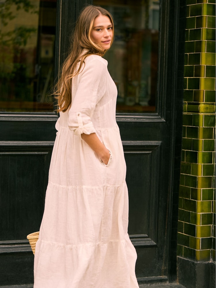 Baukjen Brenda 100% Linen White Dress - Image 1 of 3