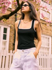 Baukjen Ellie Black Top with Lenzing™ Ecovero™ - Image 1 of 3