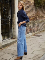 Baukjen Blue Organic Wide Leg Slouch Jeans - Image 2 of 5