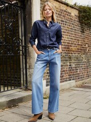 Baukjen Blue Organic Wide Leg Slouch Jeans - Image 3 of 5