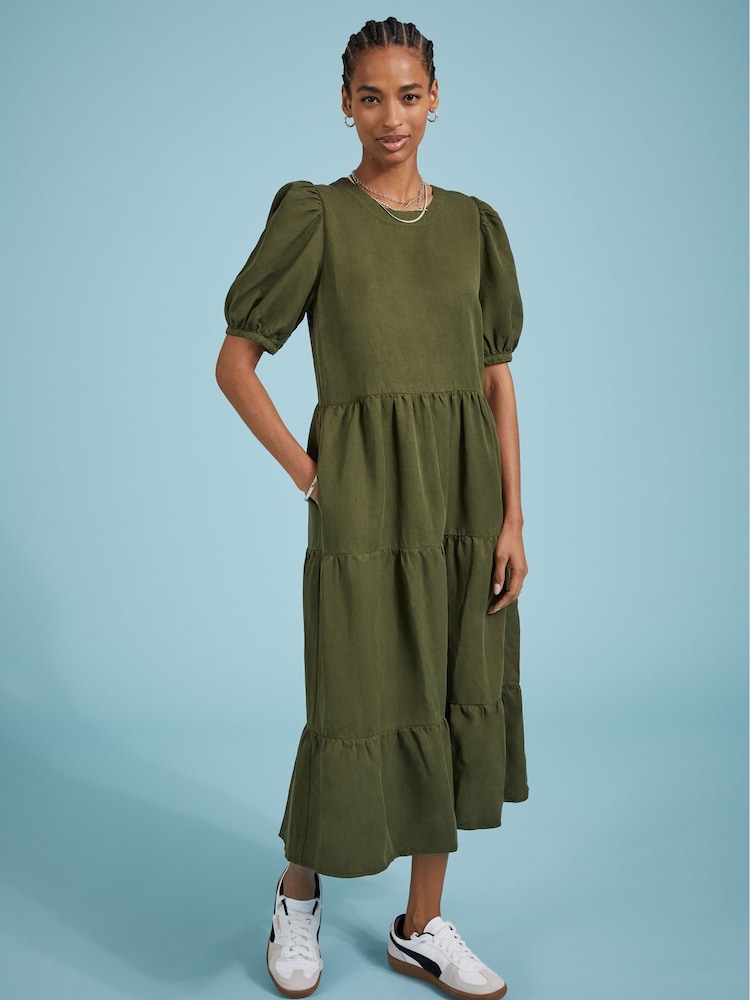 Baukjen Green Georgiana Dress with Tencel™ - Image 1 of 5