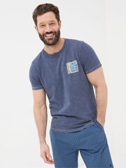 FatFace Blue Crab Shack T-Shirt - Image 1 of 5