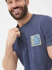 FatFace Blue Crab Shack T-Shirt - Image 3 of 5