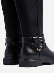 Linzi Black Regent High Leg Boots With Full Stretch Back Panel - Image 5 of 5