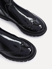 Linzi Black Esme Patent Ankle Boots With Stitched Detail - Image 6 of 6