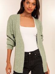 zelena - Lipsy Cosy dolg rokav; z dolgimi rokavi Rib Edge To Edge Knit pletena jopa - Slika 1 iz 4