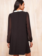 Friends Like These Grey Contrast Collar Tailored Shirt Dress - Image 4 of 4