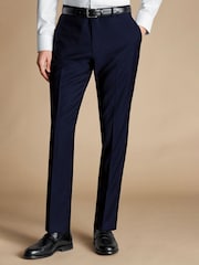 Charles Tyrwhitt Blue Slim Fit Italian Luxury Trousers - Image 1 of 4