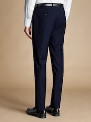Charles Tyrwhitt Blue Slim Fit Italian Luxury Trousers - Image 2 of 4