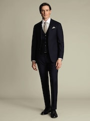 Charles Tyrwhitt Blue Adjustable Fit Italian Luxury Waistcoat - Image 1 of 1