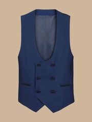 Charles Tyrwhitt Blue Adjustable Fit Dinner Suit Waistcoat - Image 2 of 2
