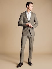 Charles Tyrwhitt Brown Slim Fit Italian Jacket - Image 3 of 5