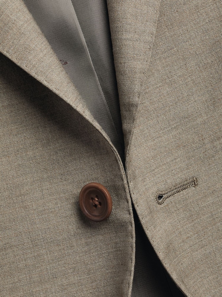 Charles Tyrwhitt Brown Slim Fit Italian Jacket - Image 5 of 5