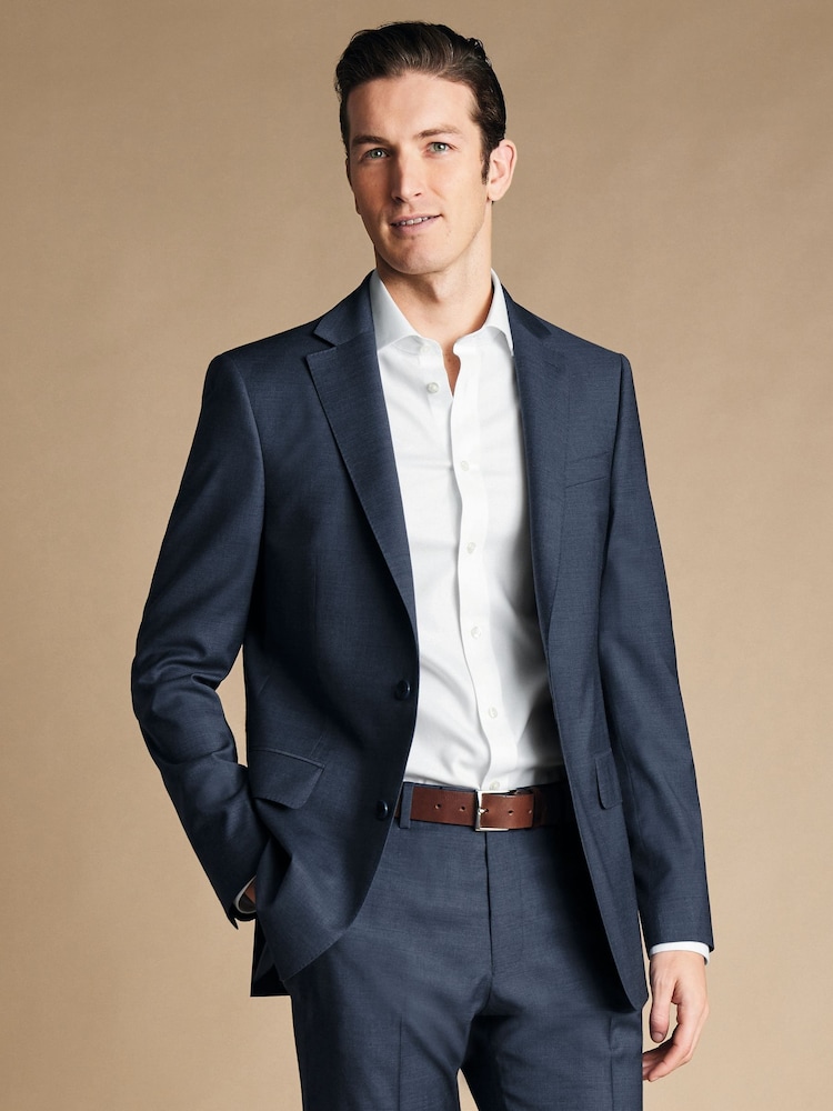 Charles Tyrwhitt Blue Slim Fit Italian Jacket - Image 1 of 4
