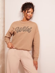 Friends Like These Camel Long Sleeve Crew Neck Sweatshirt - Image 1 of 4