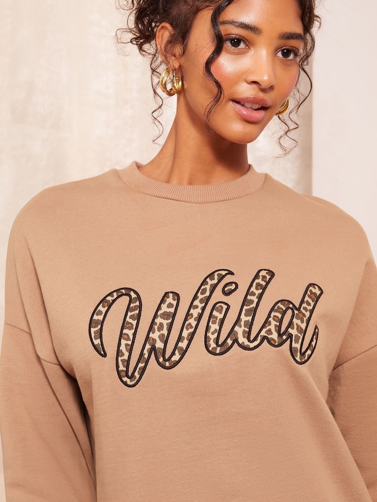 Friends Like These Camel Long Sleeve Crew Neck Sweatshirt - Image 2 of 4