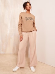 Friends Like These Camel Long Sleeve Crew Neck Sweatshirt - Image 3 of 4