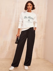 Friends Like These Ivory White Long Sleeve Crew Neck Sweatshirt - Image 2 of 4