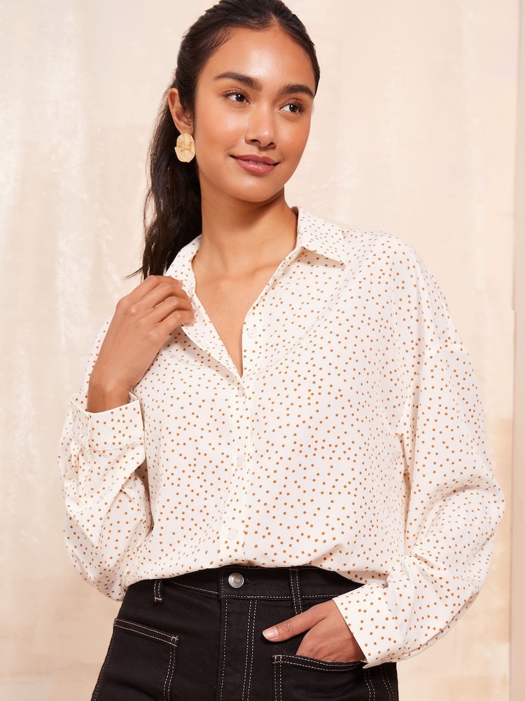 Friends Like These Neutral Spot Long Sleeve Printed Shirt - Image 1 of 4