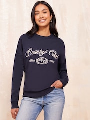 Friends Like These Blue Long Sleeve Crew Neck Sweatshirt - Image 1 of 4