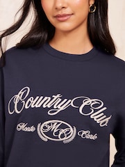 Friends Like These Blue Long Sleeve Crew Neck Sweatshirt - Image 3 of 4
