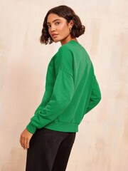 Friends Like These Green Long Sleeve Crew Neck Sweatshirt - Image 4 of 4