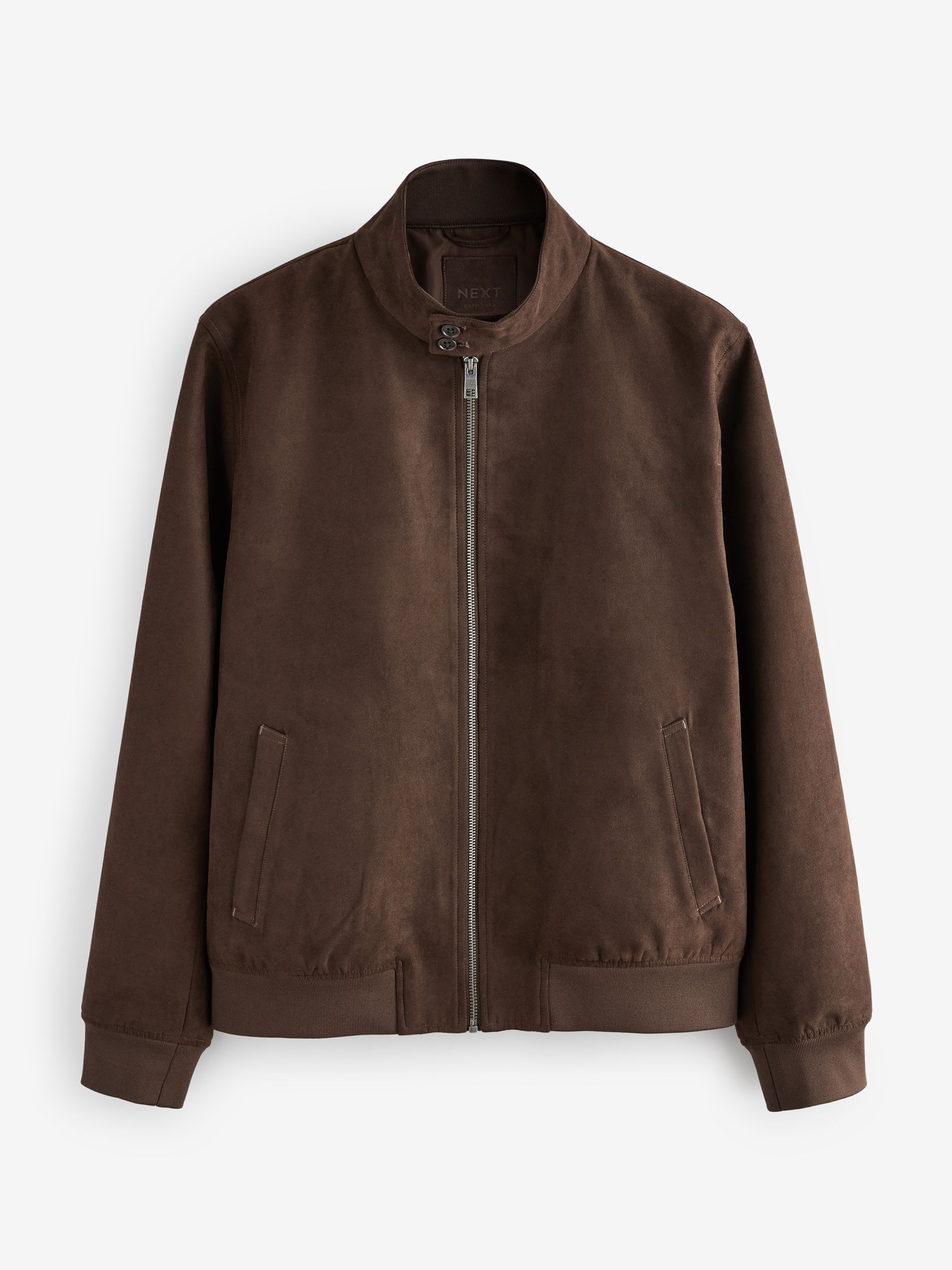【DEARMINE】Cozy Suede Harringtion Jacket Buy Brown - Faux Suede Harrington Jacket from Next Poland