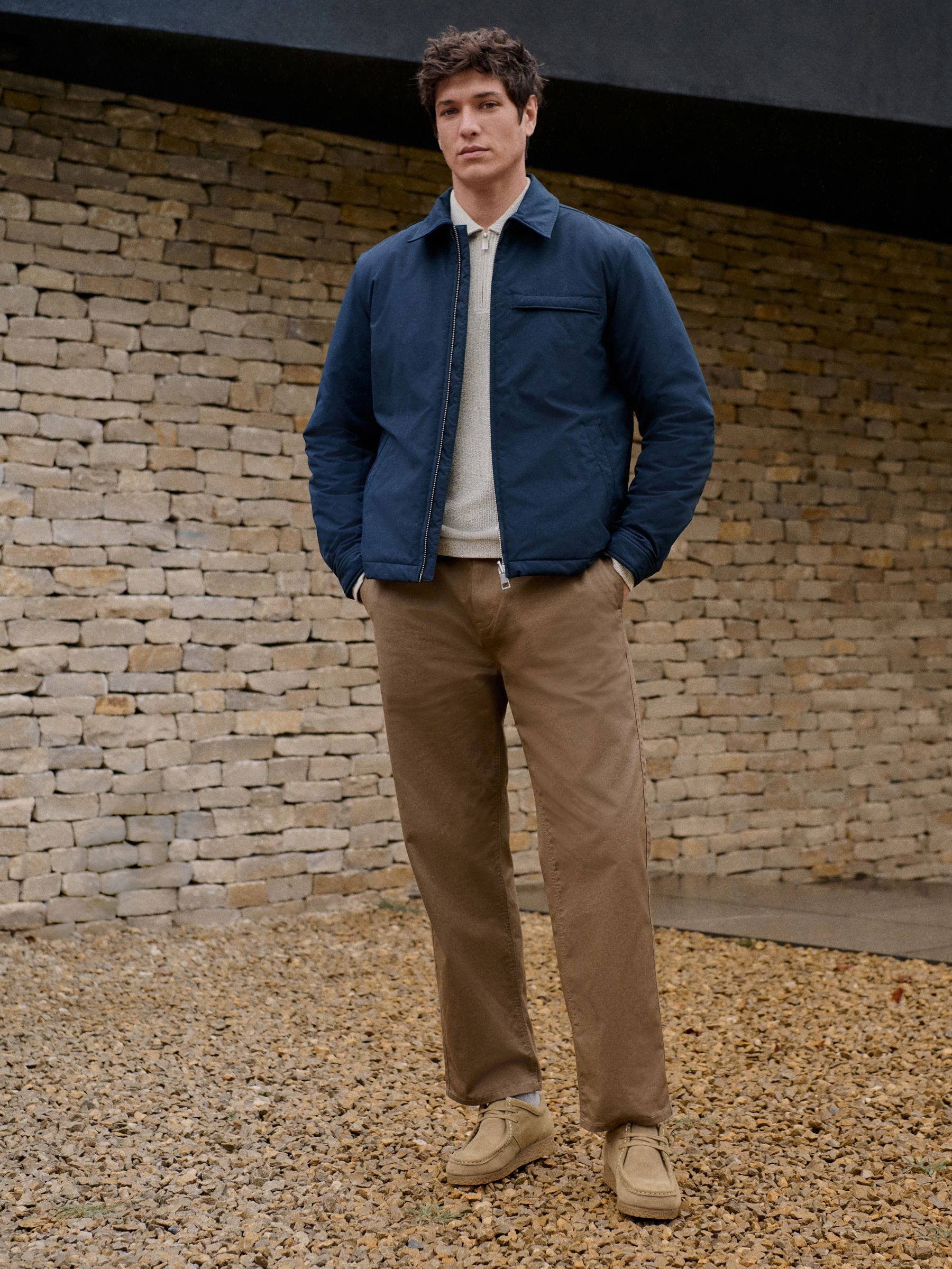 Buy Navy Blue Reversible Diamond Quilted Jacket from the Next UK