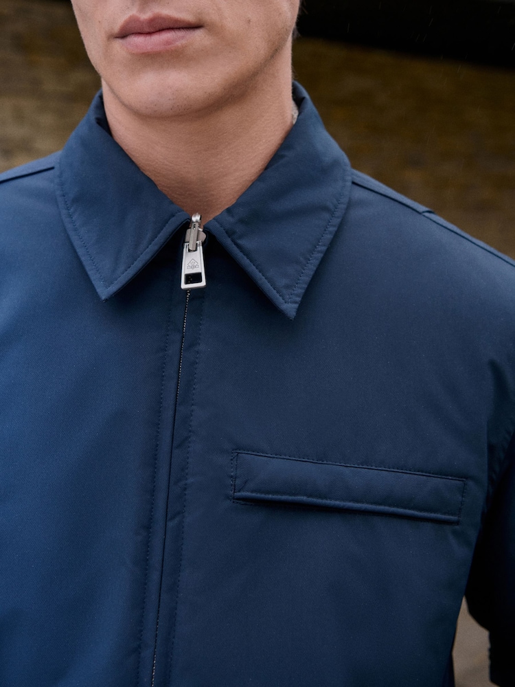 Buy Navy Blue Reversible Diamond Quilted Jacket from the Next UK