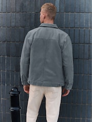 Blue Canvas Worker Jacket with Corduroy Collar - Image 3 of 11