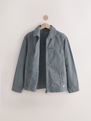 Blue Canvas Worker Jacket with Corduroy Collar - Image 8 of 11