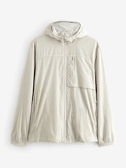 White Shower Resistant Lightweight Hooded Anorak Jacket - Image 10 of 16