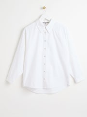 Oliver Bonas White Embroidered Sleeve 100% Cotton Shirt - Image 3 of 8
