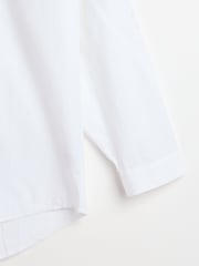 Oliver Bonas White Embroidered Sleeve 100% Cotton Shirt - Image 5 of 8