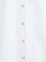Oliver Bonas White Embroidered Sleeve 100% Cotton Shirt - Image 8 of 8