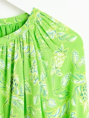 Oliver Bonas Green Paisley Floral Midi Dress - Image 6 of 8