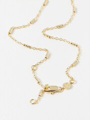 Oliver Bonas Grey Alys Oval Paua Shell Gold Tone Plated Pendant Necklace - Image 4 of 5