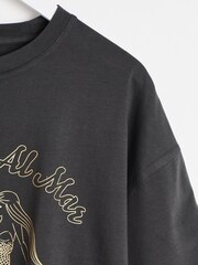Oliver Bonas Grey Gold Mermaid Graphic T-Shirt - Image 5 of 8