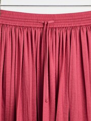 Oliver Bonas Rose Pink Pleated Midi Skirt - Image 5 of 8